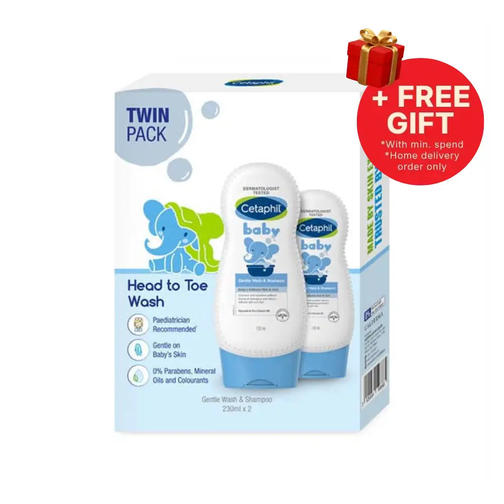 CETAPHIL BABY GENTLE WASH & SHAMPOO 230ML 2S