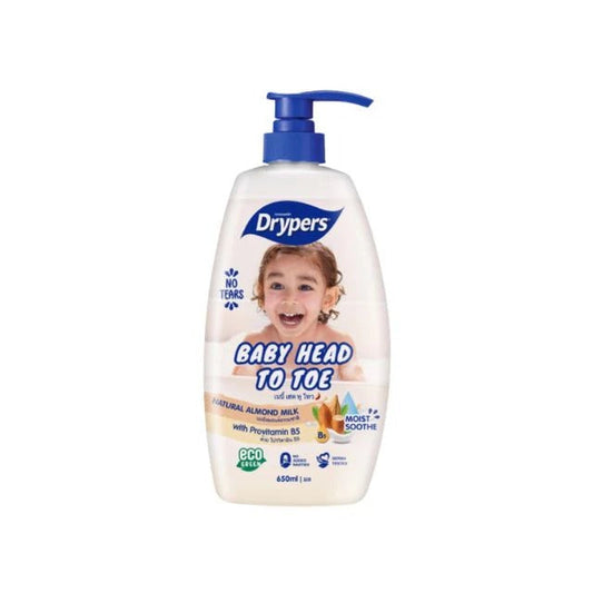 DRYPERS BABY HEAD TO TOE NATURAL ALMONDMILK 650ML