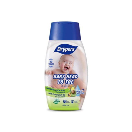 DRYPERS BABY HEAD TO TOE NATURAL AVOCADO 220ML
