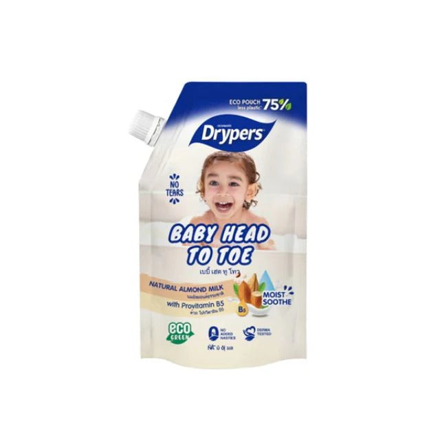 DRYPERS BABY HEAD TO TOE NATURAL ALMONDMILK 450ML