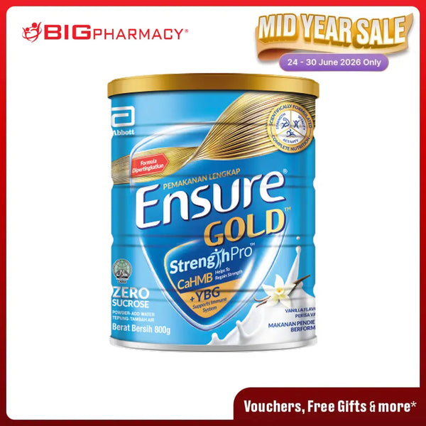 ENSURE VANILLA ZERO SUCROSE 800G