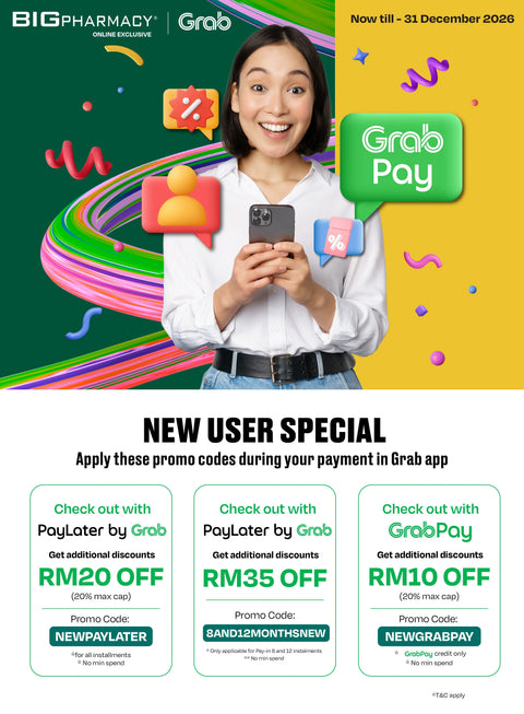 Proof of coupon - Big Pharmacy - Promo code: [[RM10 off]] on GrabPay credit, select purchases