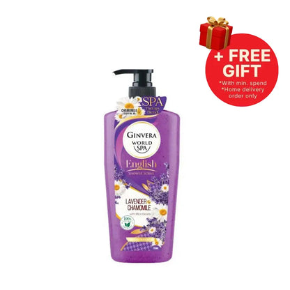 GINVERA WORLD SPA ENGLISH SHOWER SCRUB LAVENDER & CHAMOMILE 750ML