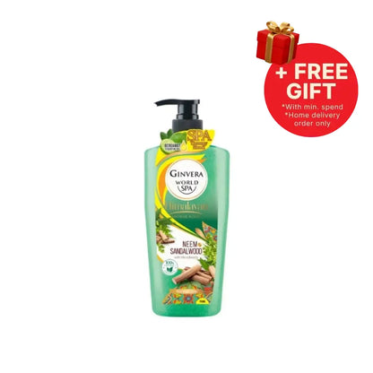 GINVERA WORLD SPA?HIMALAYAN?SHOWER SCRUB NEEM & SANDALWOOD 750ML
