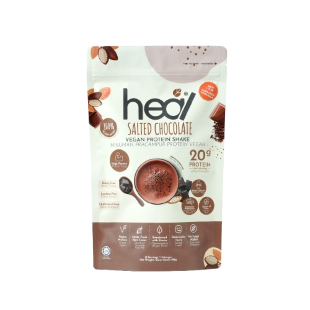 HEAL SALTED CHOCOLATE VEGAN PROTEIN SHAKE 540G