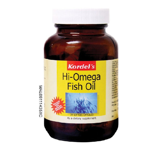 KORDELS HI OMEGA FISH OIL 1000MG 30S