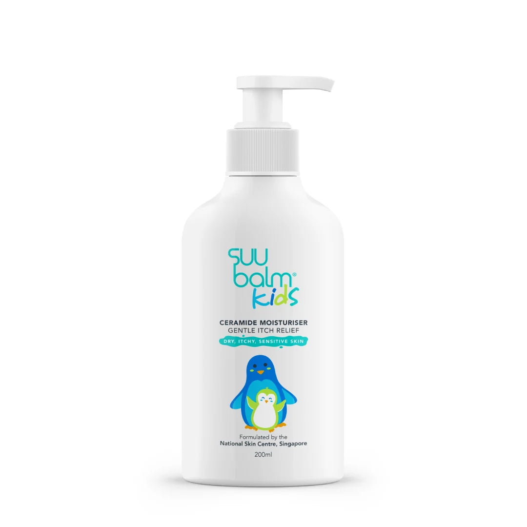 SUU BALM KIDS ITCH RELIEVING+RESTORING CERAMIDE MOISTURISER CREAM 200ML