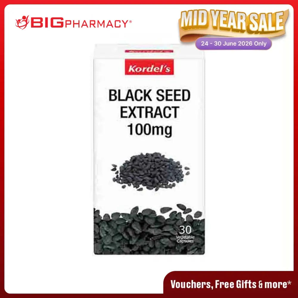 KORDELS BLACK SEED EXTRACT 100MG 30S