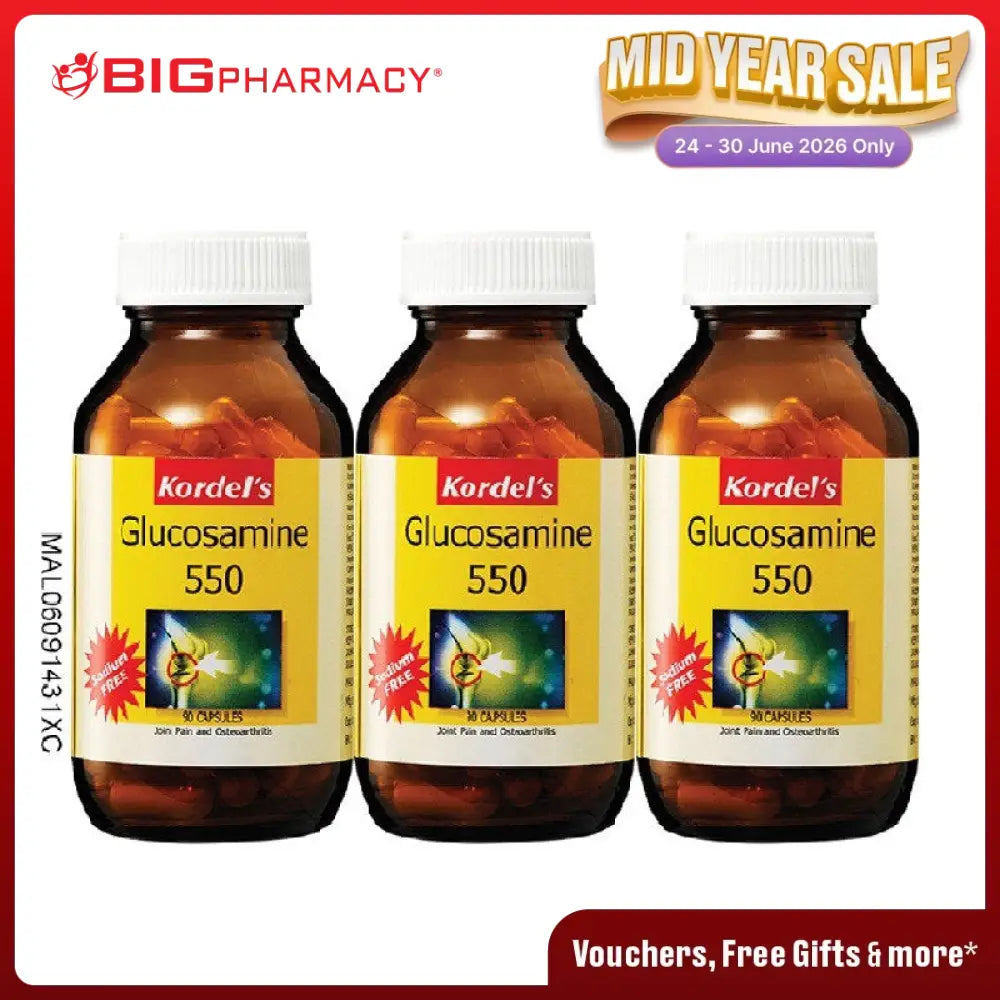 KORDELS GLUCOSAMINE 550MG 90SX3