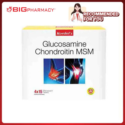 KORDELS GLUCOSAMINE CHONDROITIN MSM EFFERVESCENT 4X15S