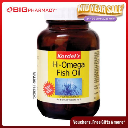 KORDELS HI OMEGA FISH OIL 1000MG 30S