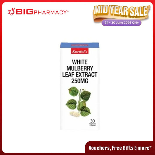 KORDELS WHITE MULBERRY LEAF EXTRACT 250MG 30S