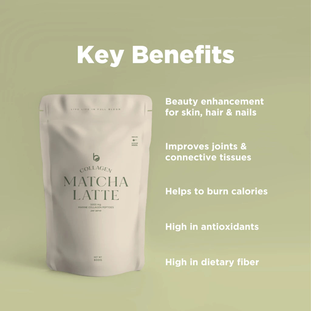 BLOOM COLLAGEN MATCHA LATTE (600G)