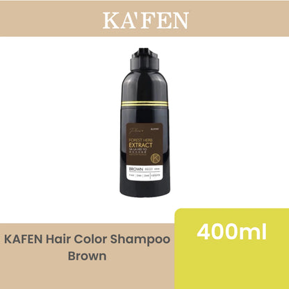 KAFEN HAIR COLOR SHAMPOO BROWN 400ML