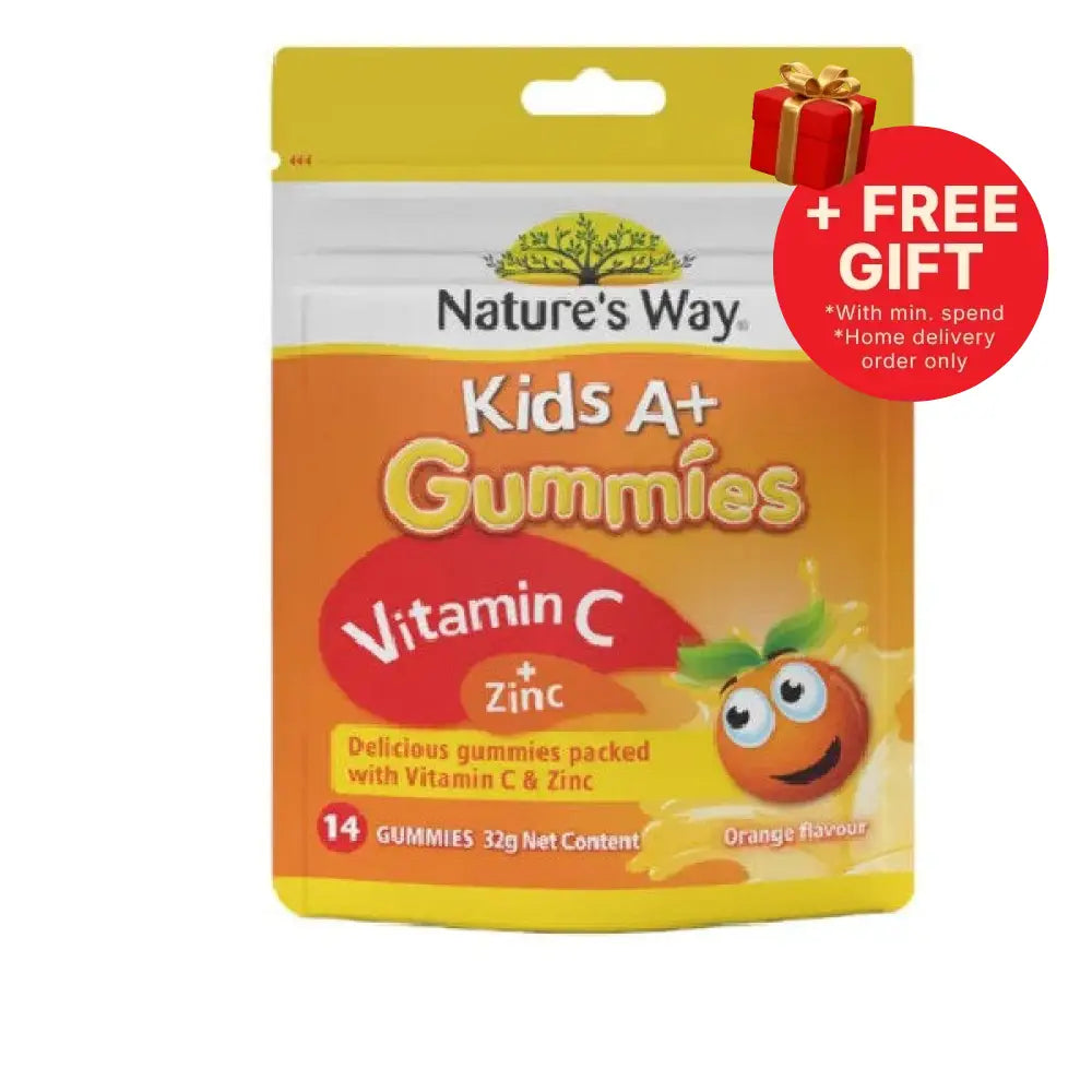NATURES WAY KIDS A+ GUMMIES VITAMIN C + ZINC 14S