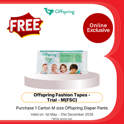 OFFSPRING FASHION TAPE DIAPERS M 22S
