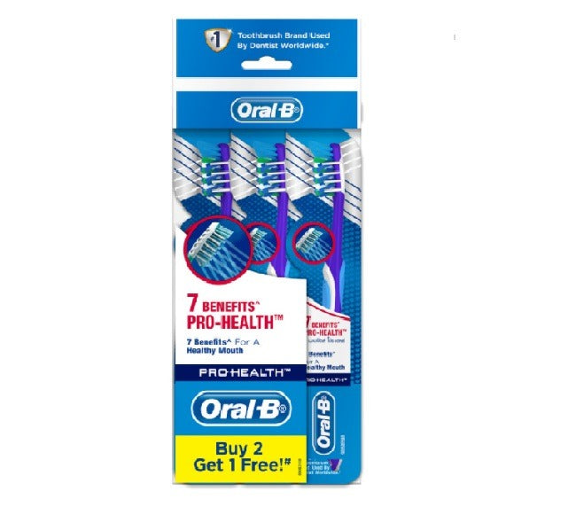 ORAL B TOOTHBRUSH CROSS ACTION PRO-HEALTH 7 BENEFITS MEDIUM 3S