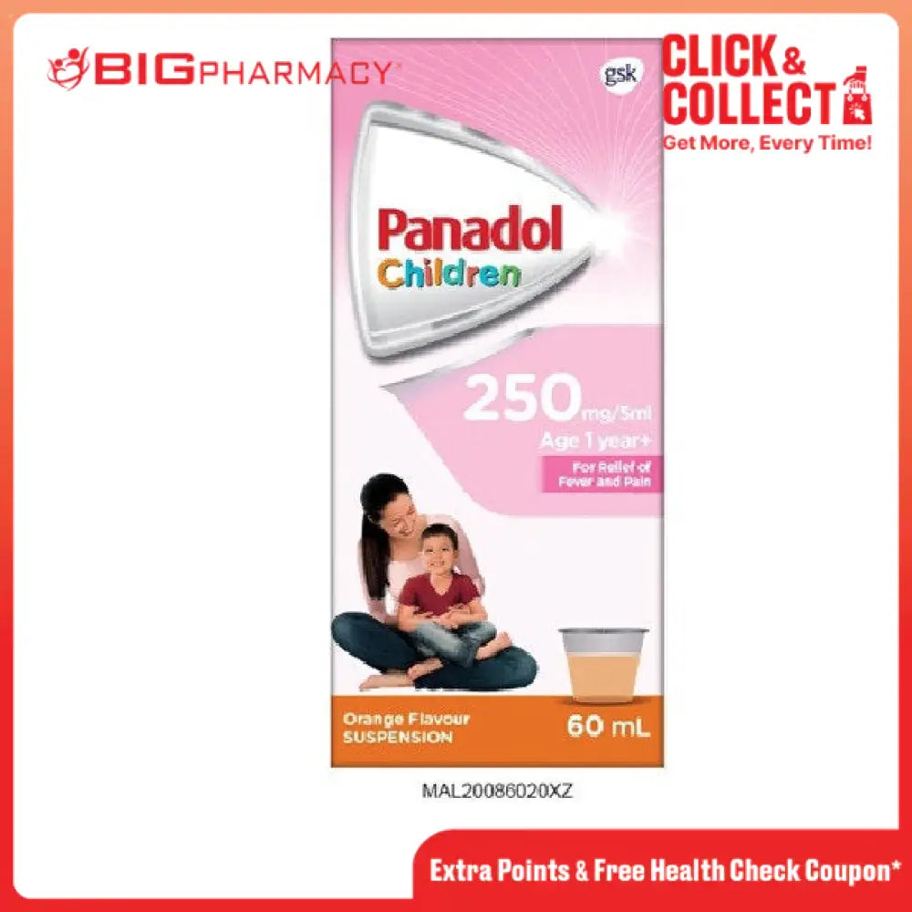 PANADOL SUSPENSION 250MG ORANGE 60ML
