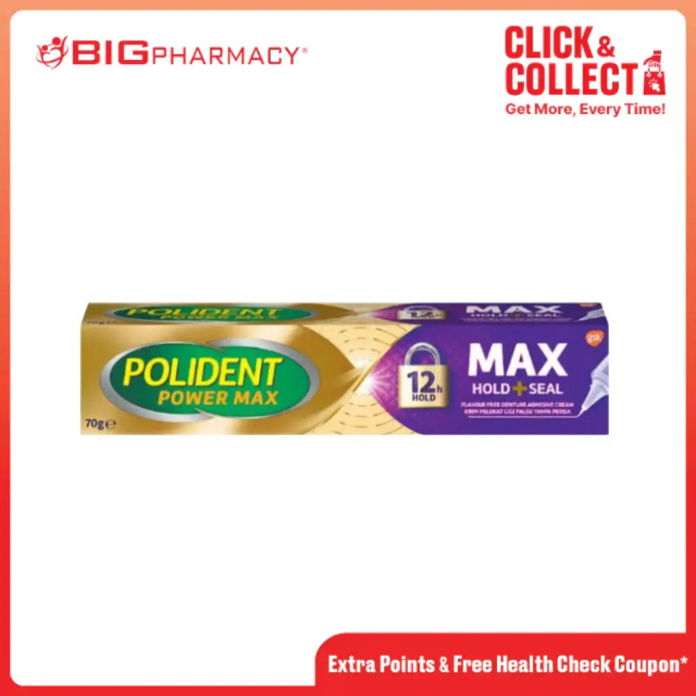 POLIDENT MAX HOLD + SEAL 70G