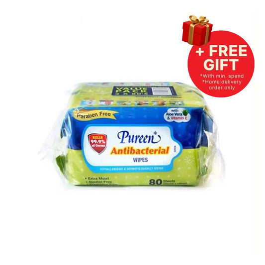 PUREEN ANTIBACTERIAL WIPES 80SX2