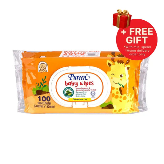 PUREEN BABY WIPE FRAGRANCE-FREE 100SX2