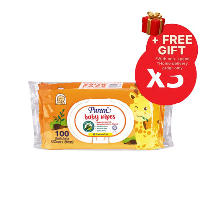 PUREEN BABY WIPE FRAGRANCE-FREE 100SX6