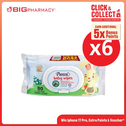 PUREEN BABY WIPES (BLUE)(BWC 2080) 80S x 12