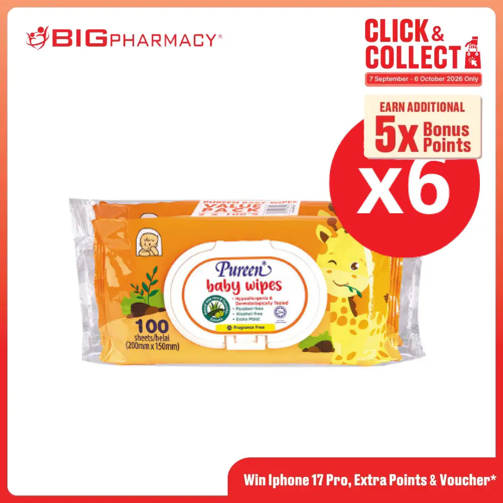PUREEN BABY WIPES (F.FREE)(BWFF 2100) 100S x 12