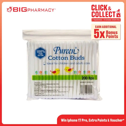 PUREEN COTTON BUDS POLYBAG 200S