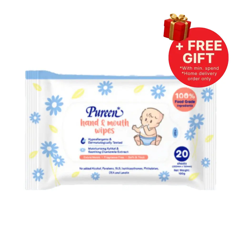PUREEN HAND & MOUTH WIPES 20SX2
