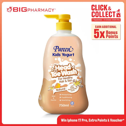PUREEN KIDS YOGURT HEAD TO TOE WASH NATURAL 750ML