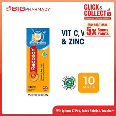 REDOXON TRIPLE ACTION EFFERVESCENT ORANGE TABLETS 10S