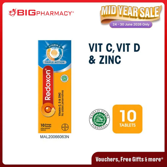 REDOXON TRIPLE ACTION EFFERVESCENT ORANGE TABLETS 10S