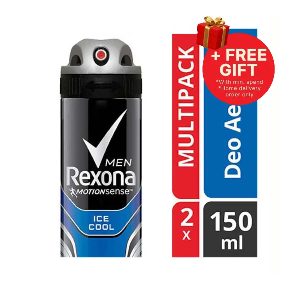 REXONA MEN DEODORANT SPRAY MOTIONACTIVATED ICE COOL 135ML 2S