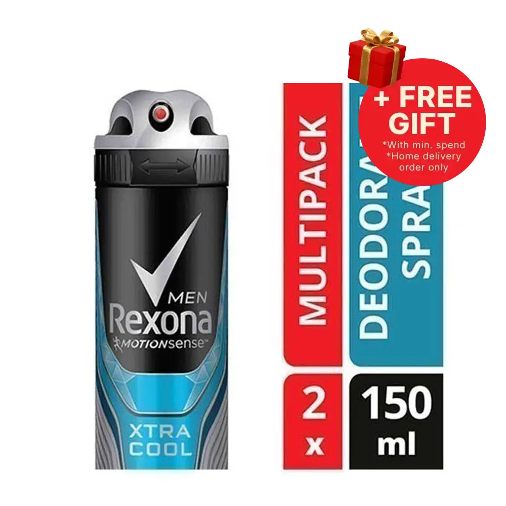 REXONA MEN DEODORANT SPRAY MOTIONACTIVATED XTRA COOL 135ML 2S