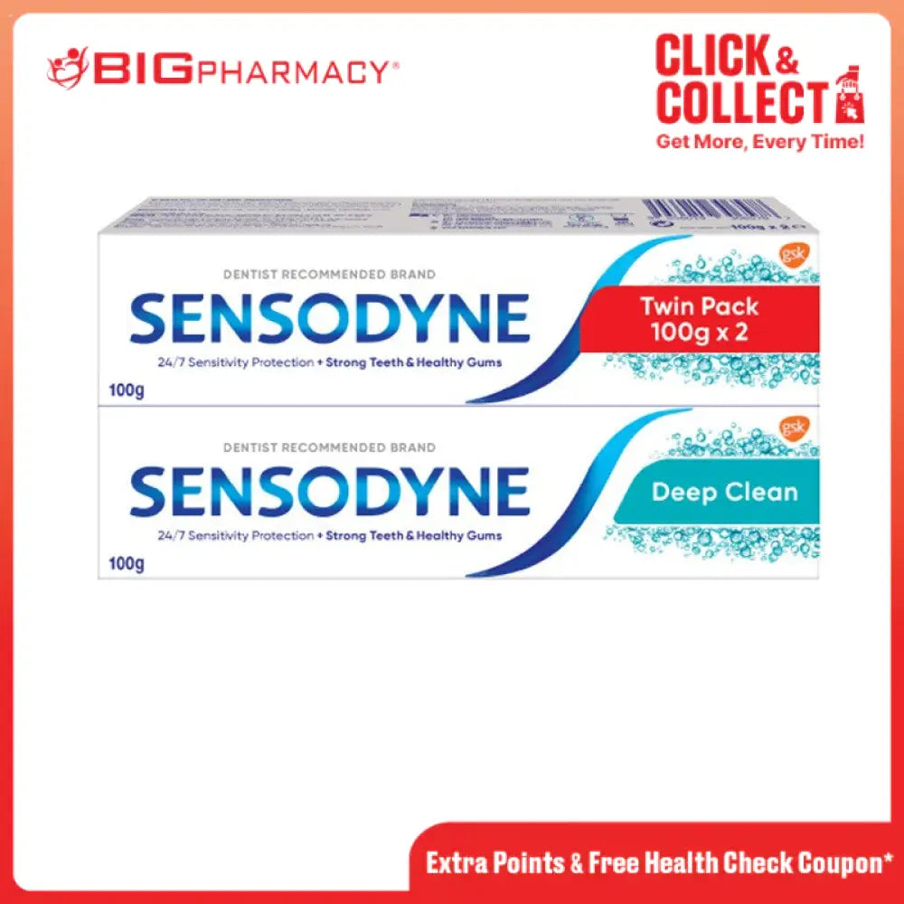SENSODYNE DEEP CLEAN TOOTHPASTE 100G 2S