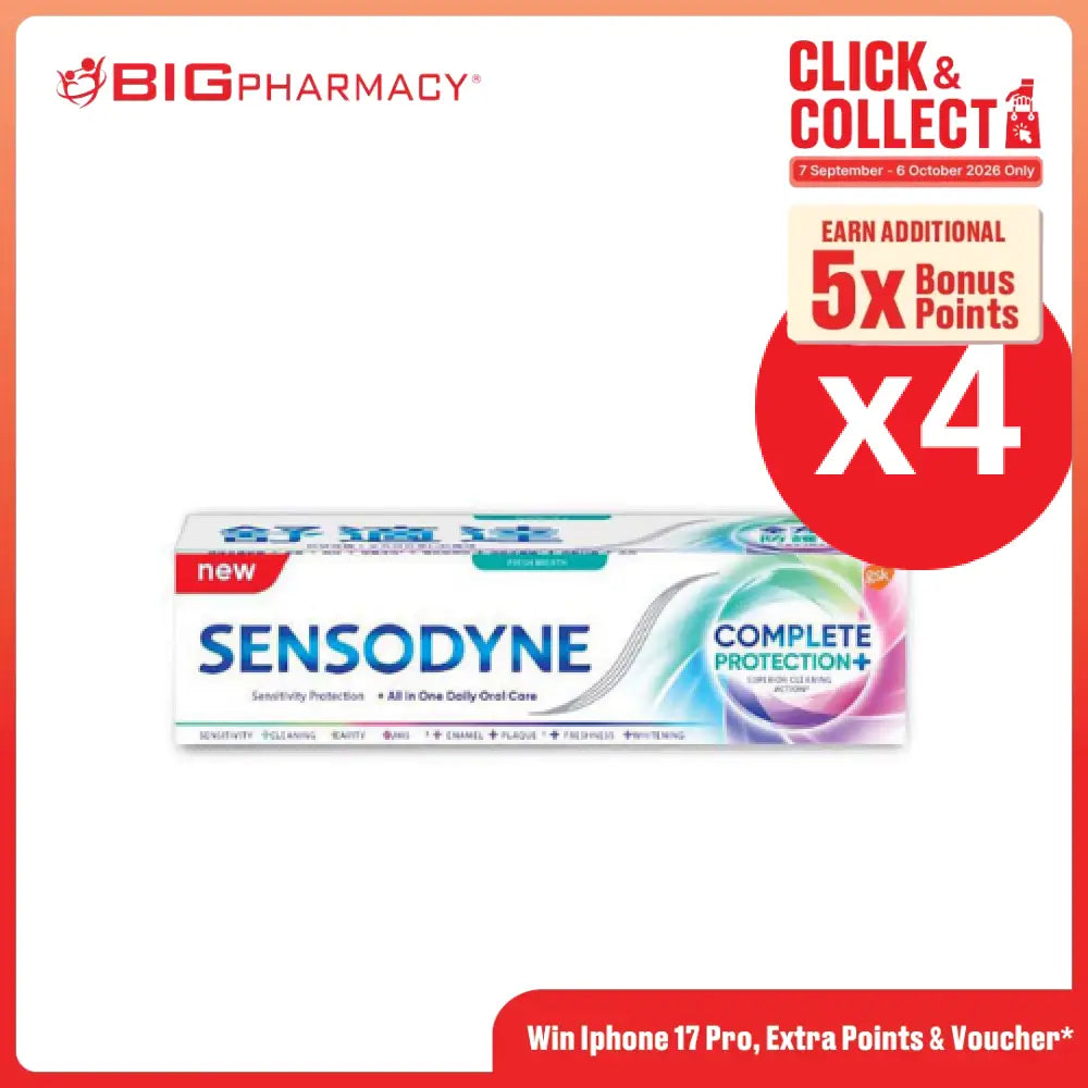 SENSODYNE EXTRA FRESH COMPLETE PROTECTION 100G X 4