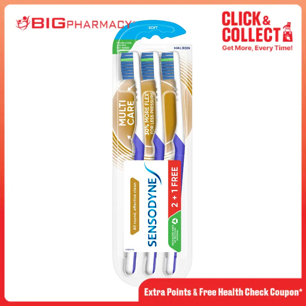 SENSODYNE MULTICARE TOOTHBRUSH SOFT 3S