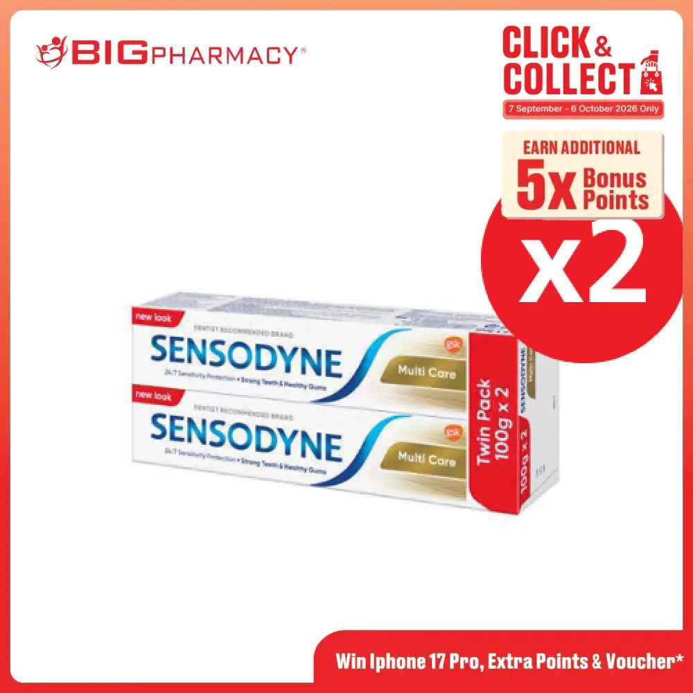 SENSODYNE MULTICARE TOOTHPASTE 100G X 4