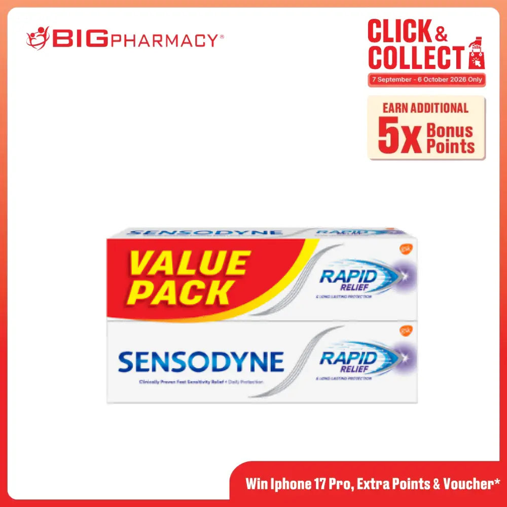 SENSODYNE RAPID RELIEF 100G X 2