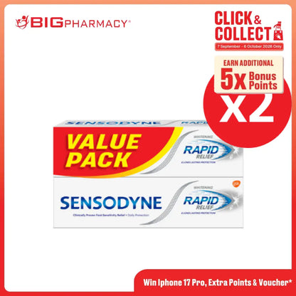 SENSODYNE RAPID RELIEF WHITE 100G X 4