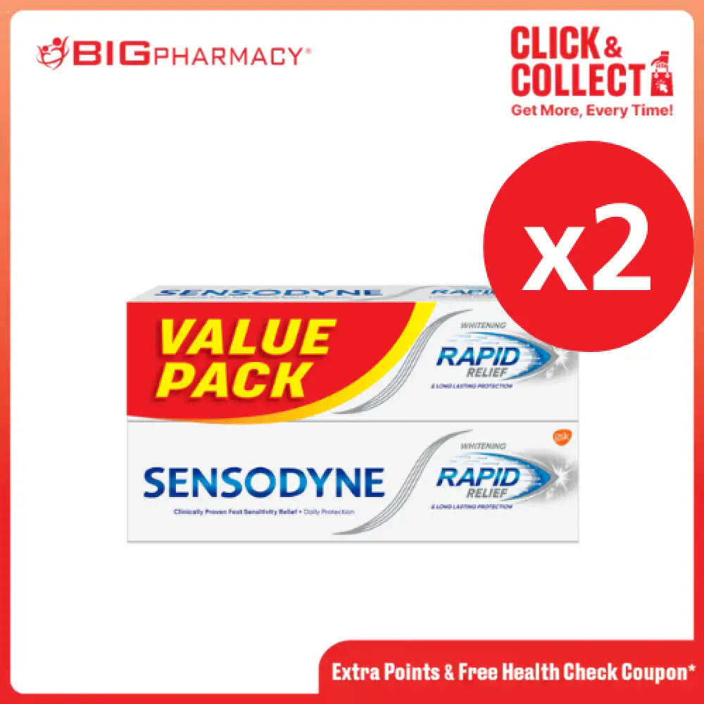 SENSODYNE RAPID RELIEF WHITE 100G X 4