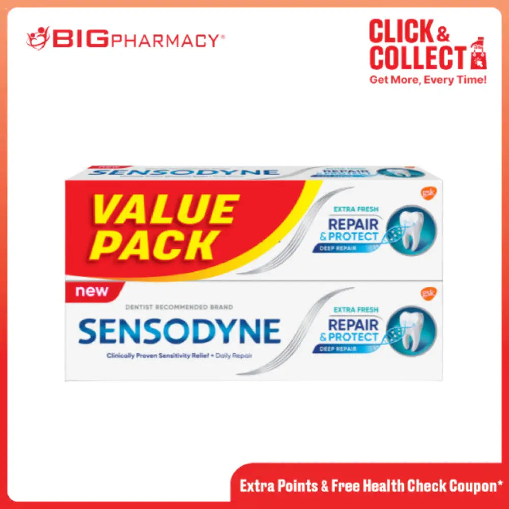 SENSODYNE REPAIR & PROTECT EXTRA FRESH 100G X 2