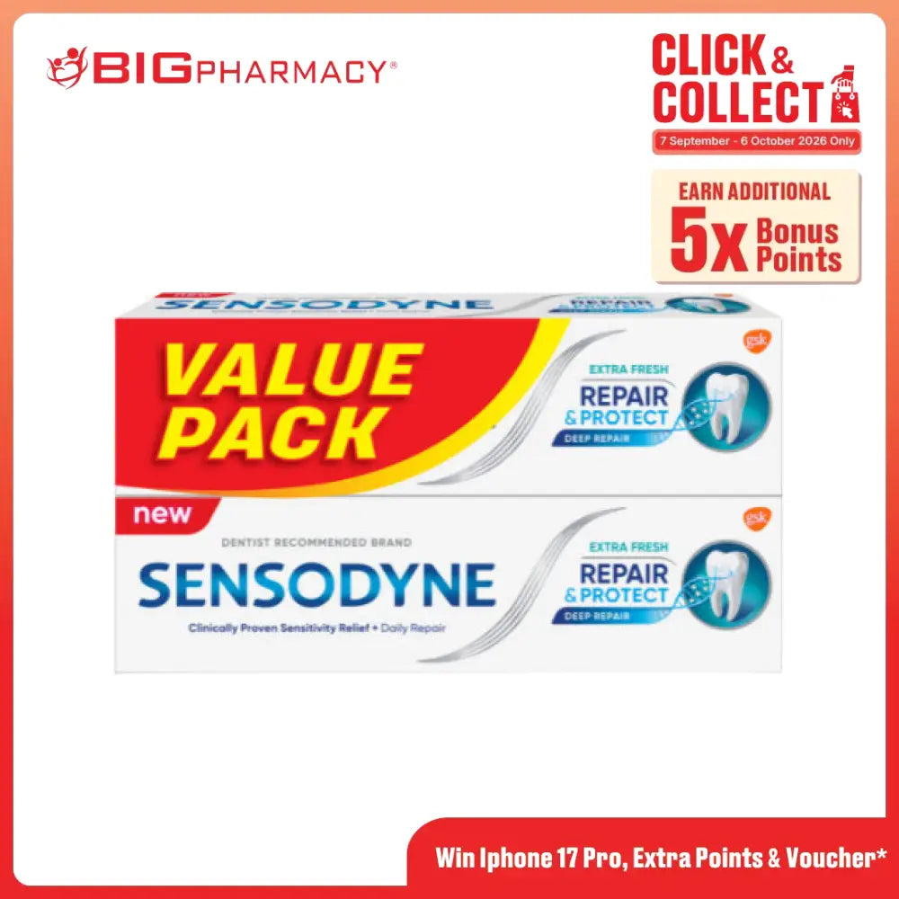SENSODYNE REPAIR & PROTECT EXTRA FRESH 100G X 2