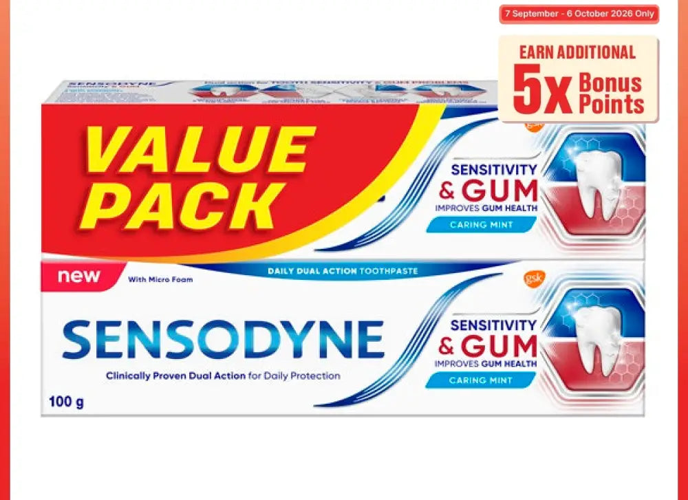 SENSODYNE SENSITIVE+GUM TOOTHPASTE 100G 2S