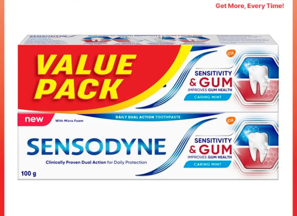 SENSODYNE SENSITIVE+GUM TOOTHPASTE 100G 2S