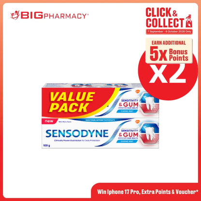 SENSODYNE SENSITIVE+GUM TOOTHPASTE 100G  X 4