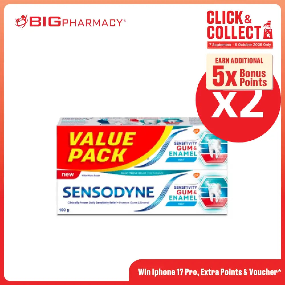 SENSODYNE SENSITIVITY GUM & ENAMEL TOOTHPASTE 100G X 4