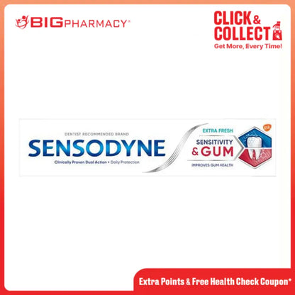 SENSODYNE SENSITIVITY + GUM EXTRA FRESH TOOTHPASTE 100G