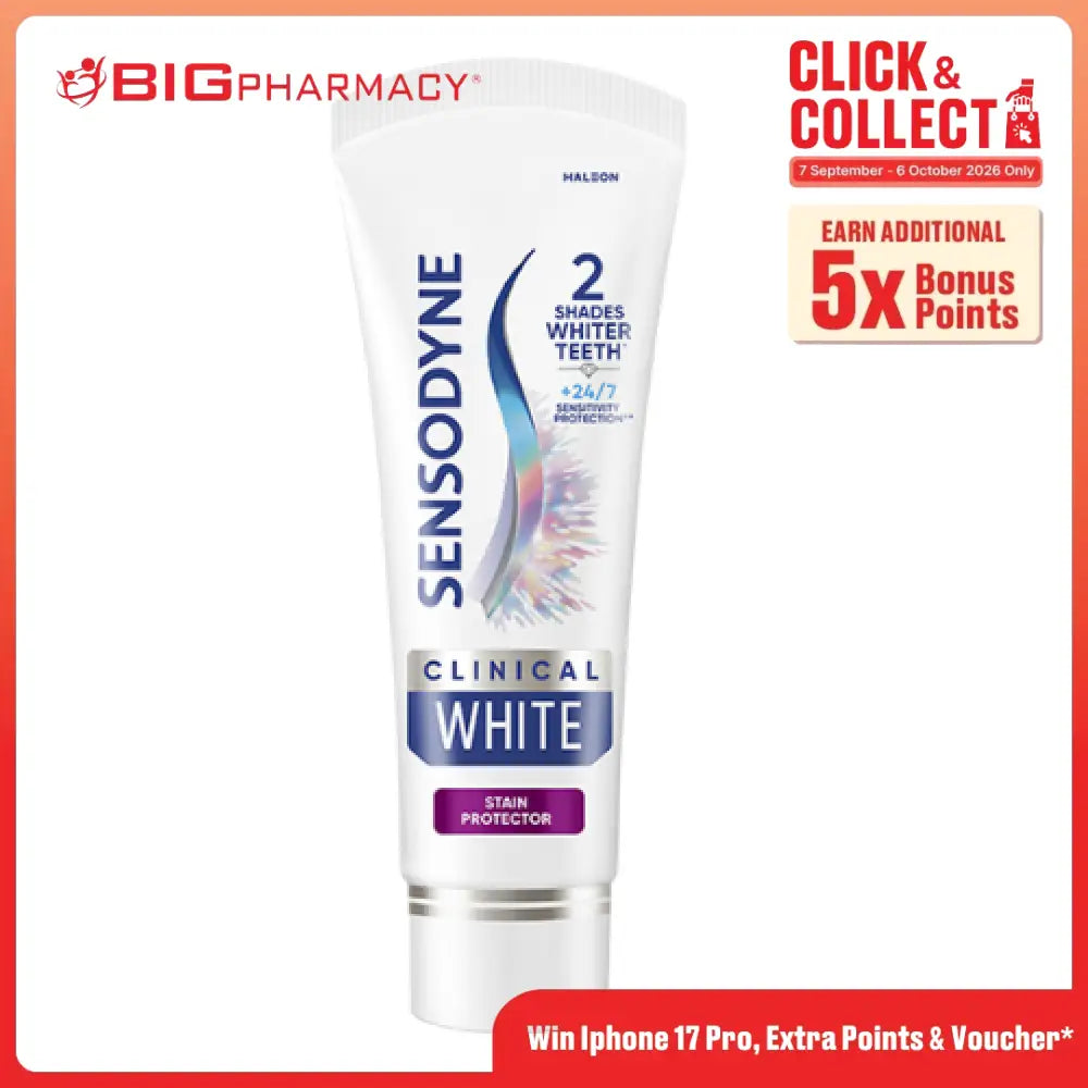SENSODYNE TOOTHPASTE CLINICAL WHITE STAIN PROTECTOR 100G